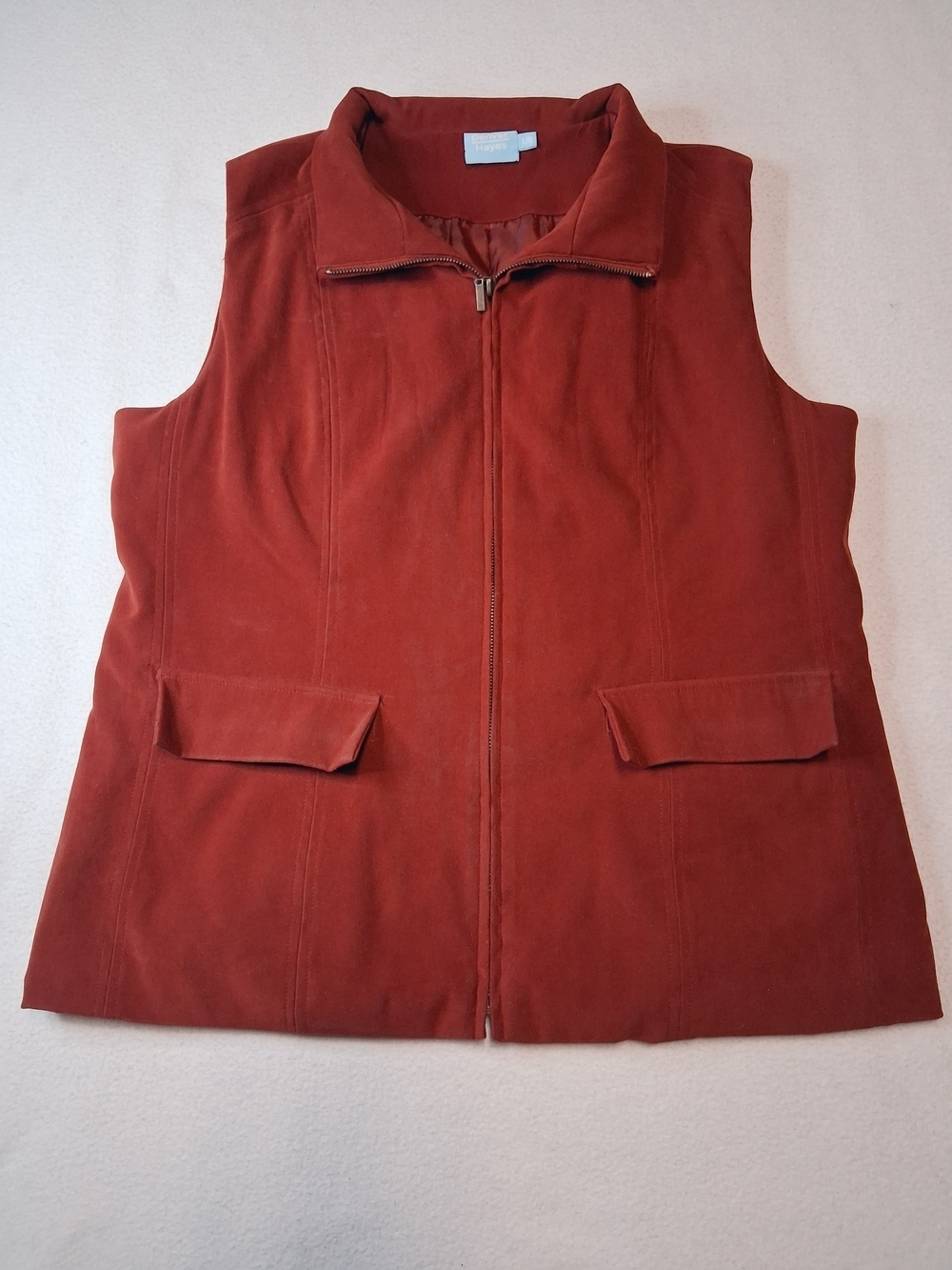 Denver Hayes Rust Zip-Front Sleeveless Vest